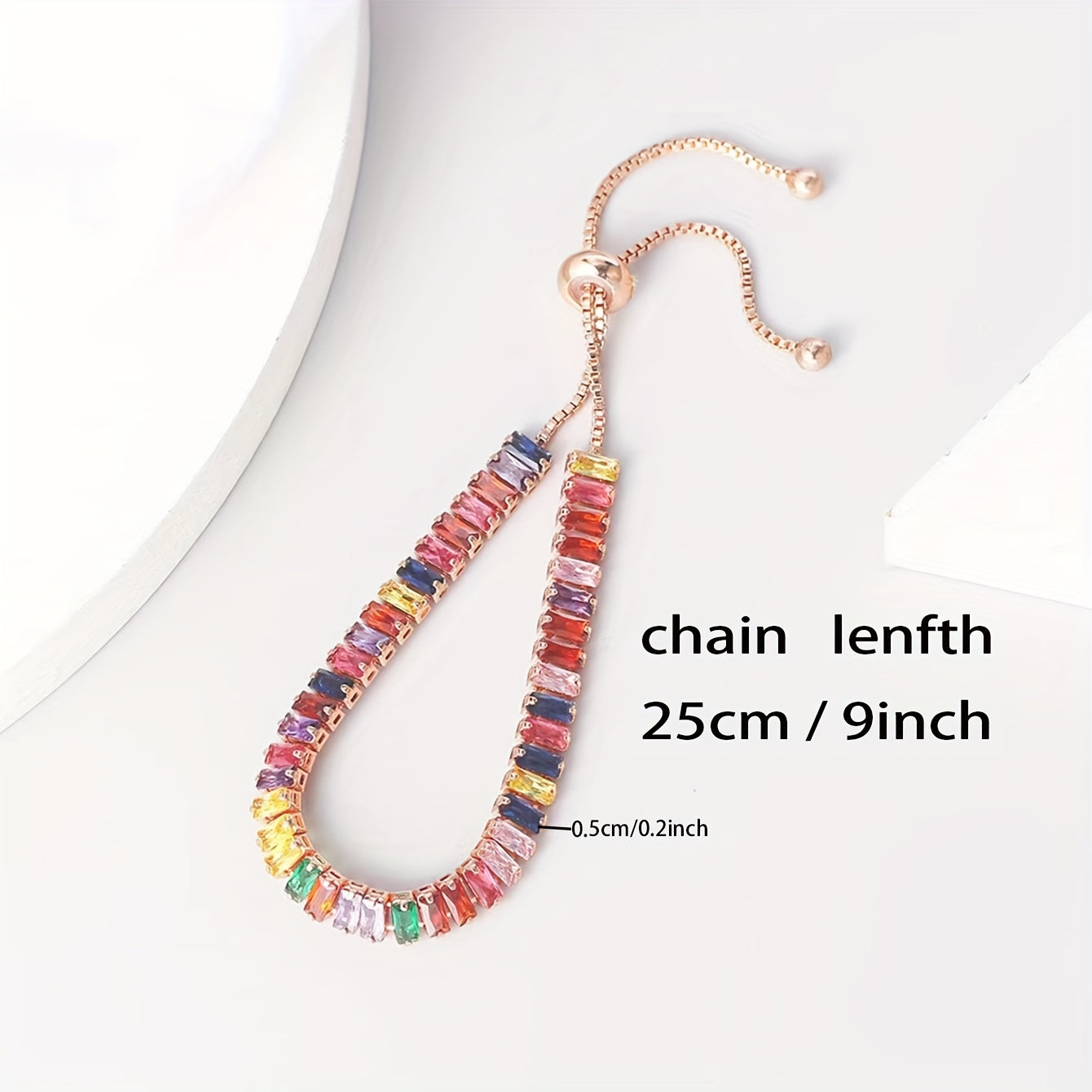 Zircon Tennis Bracelet Adjustable Hand Jewelry