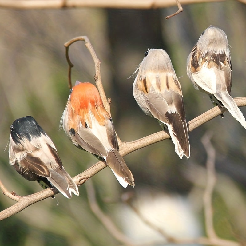 Artificial Sparrow Simulation Birds Garden Decoration