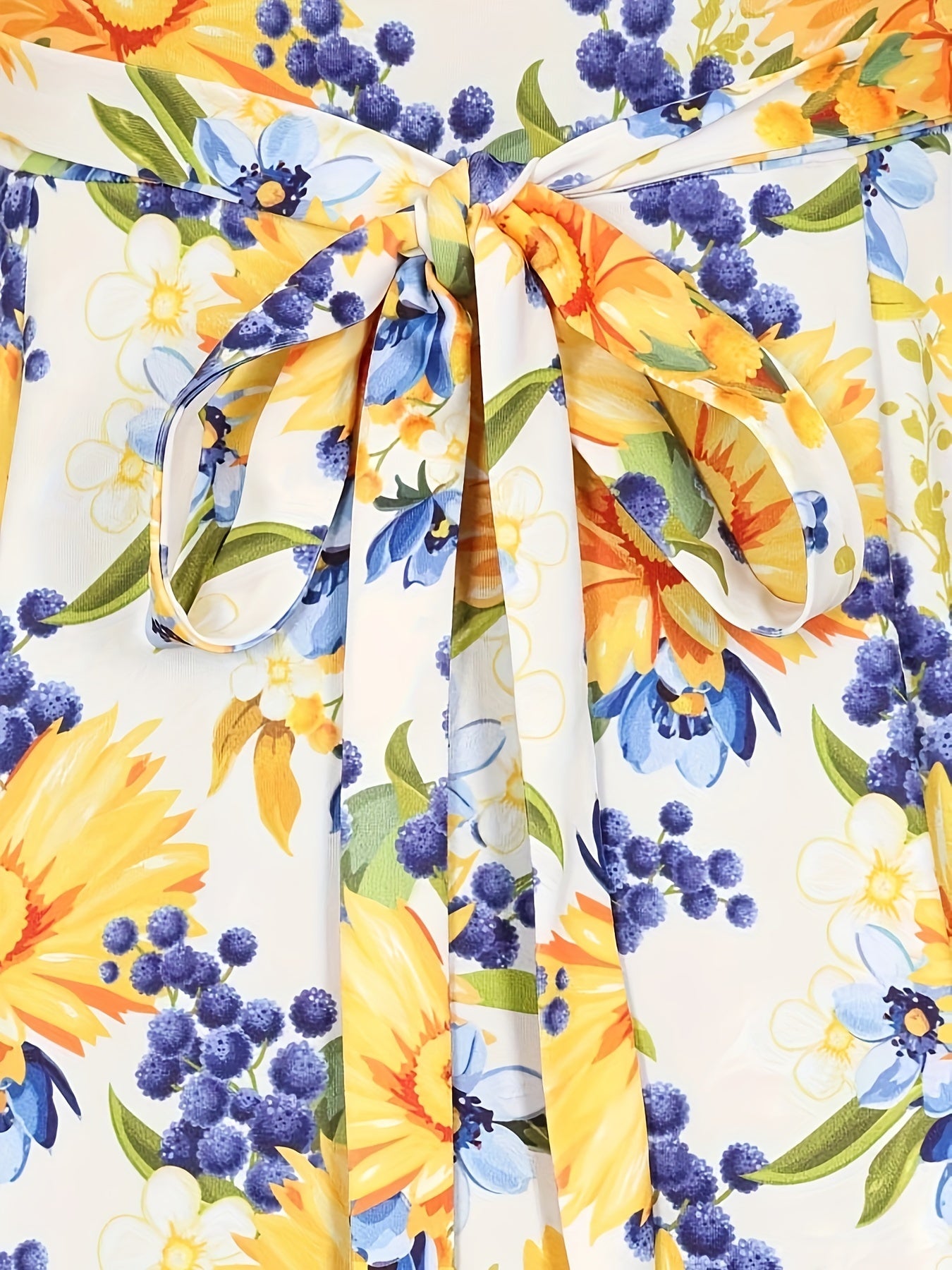Women's Plus Floral Print Short Sleeve Dress