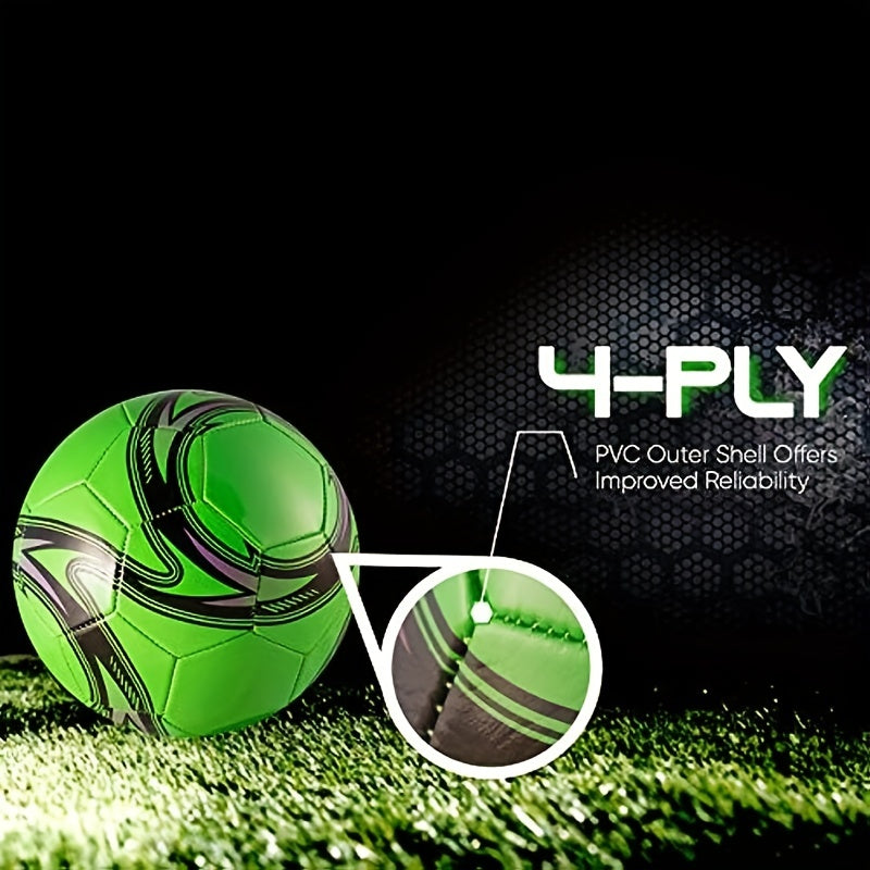 Size 5 Spiral Soccer Ball Match Weight Durable Football