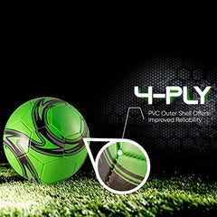 Size 5 Spiral Soccer Ball Match Weight Durable Football
