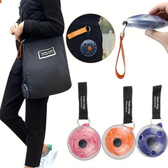 Reusable Shopping Bags with Storage Case and Carabiner - Foldable Lightweight