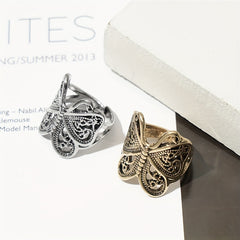 Vintage Butterfly Ring For Men Open Adjustable Casual Jewelry Gift