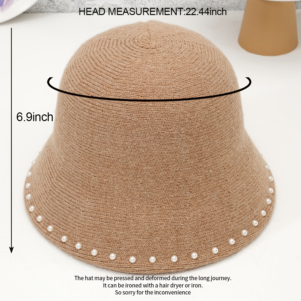 Fluffy Pearls Bucket Hat Adult Fluffy Bucket Hat