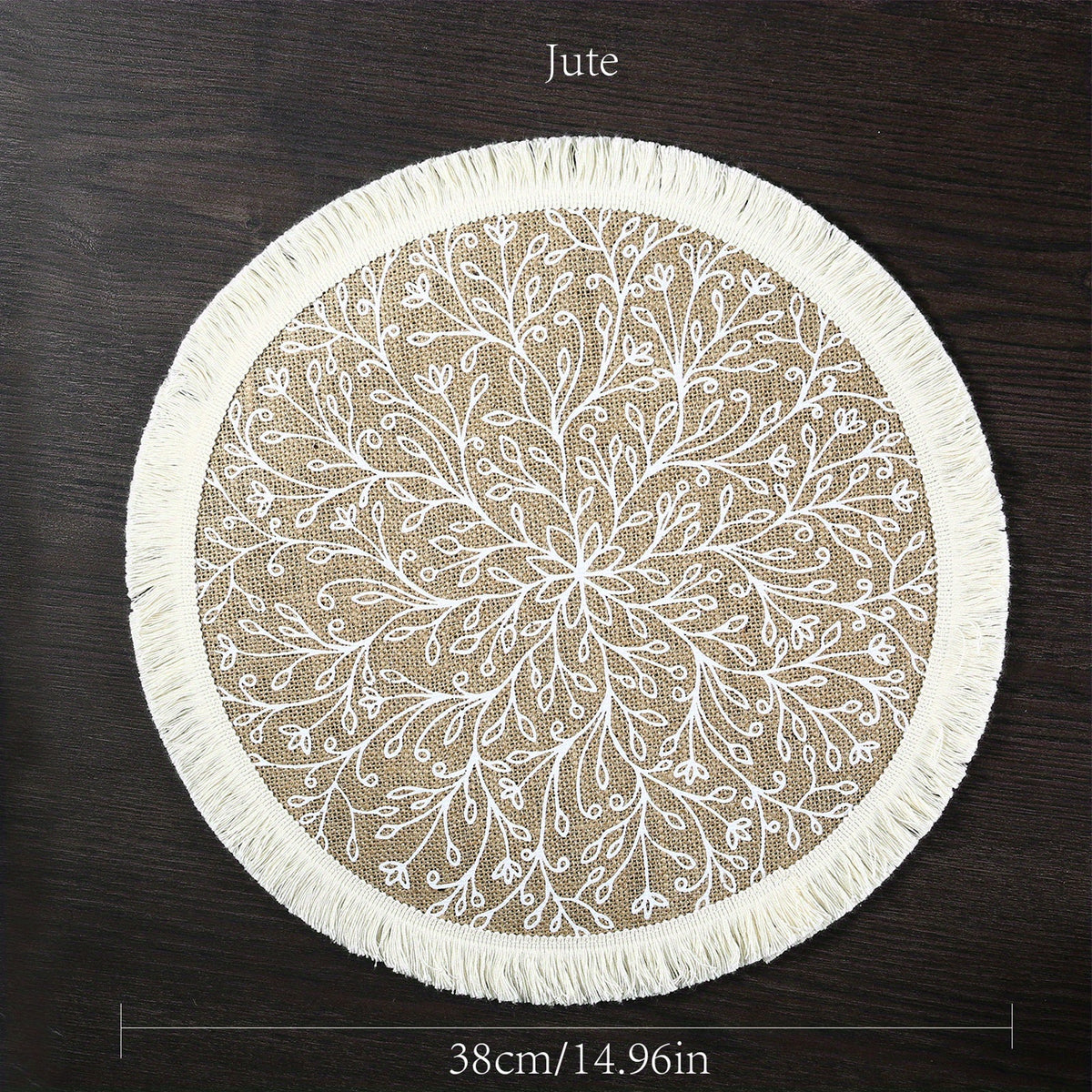 Boho Jute Placemat Tassel Waterproof Dustproof Anti Scalding