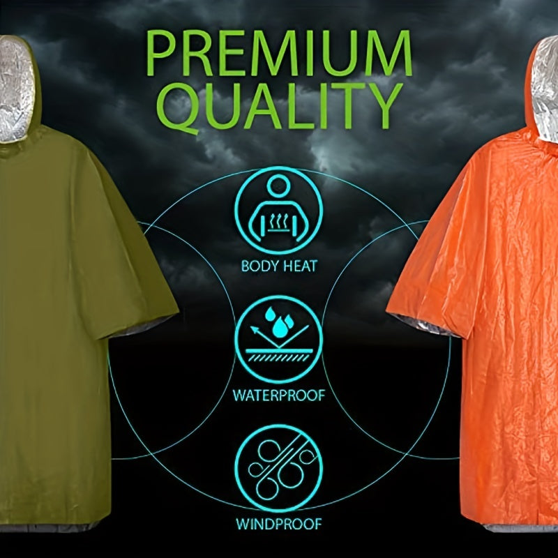 Portable Folding First Aid Raincoat Waterproof Windproof