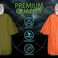 Portable Folding First Aid Raincoat Waterproof Windproof