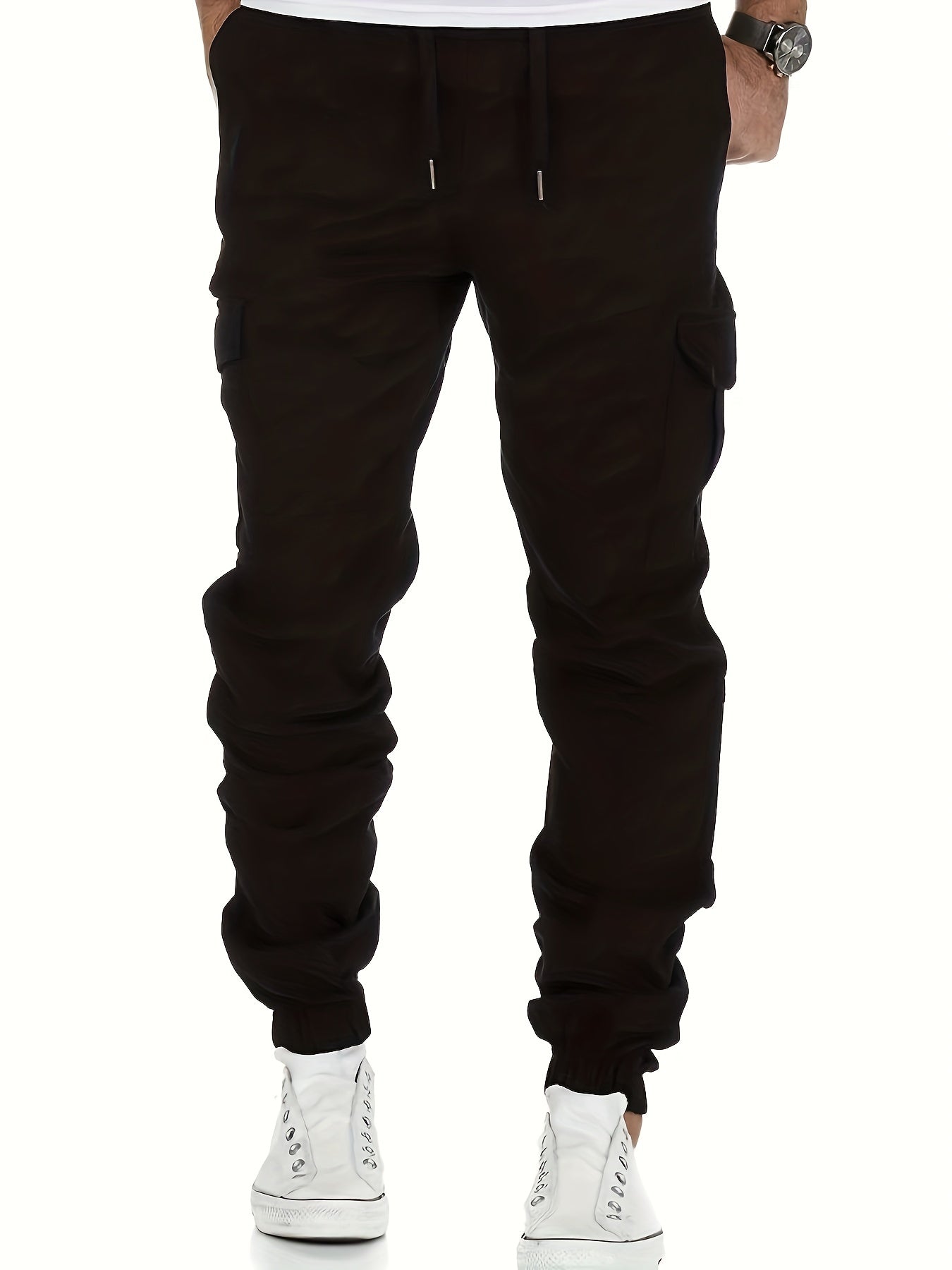 Men's Relaxed Fit Cargo Pants With Flap Pockets