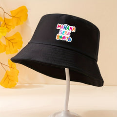 Candy Bucket Hat Letter Print Casual Basin Hat Unisex Lightweight Fisherman Cap