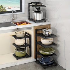Adjustable Pan Organizer Rack For Cabinet Storage