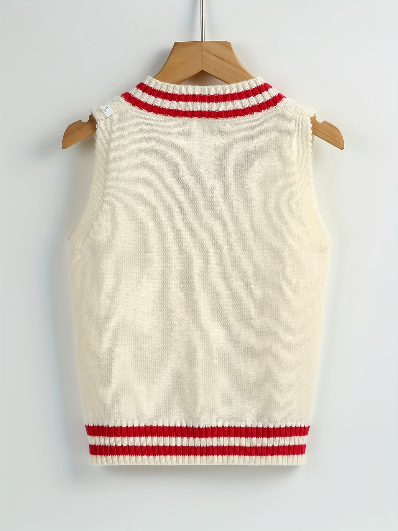 Toddler's Striped V Neck Sweater Baby's Stylish Sleeveless Vest