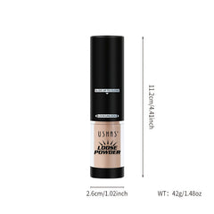 2-in-1 Rotating Loose Powder Brush Long-Lasting Makeup Matte Medium Skin Tone