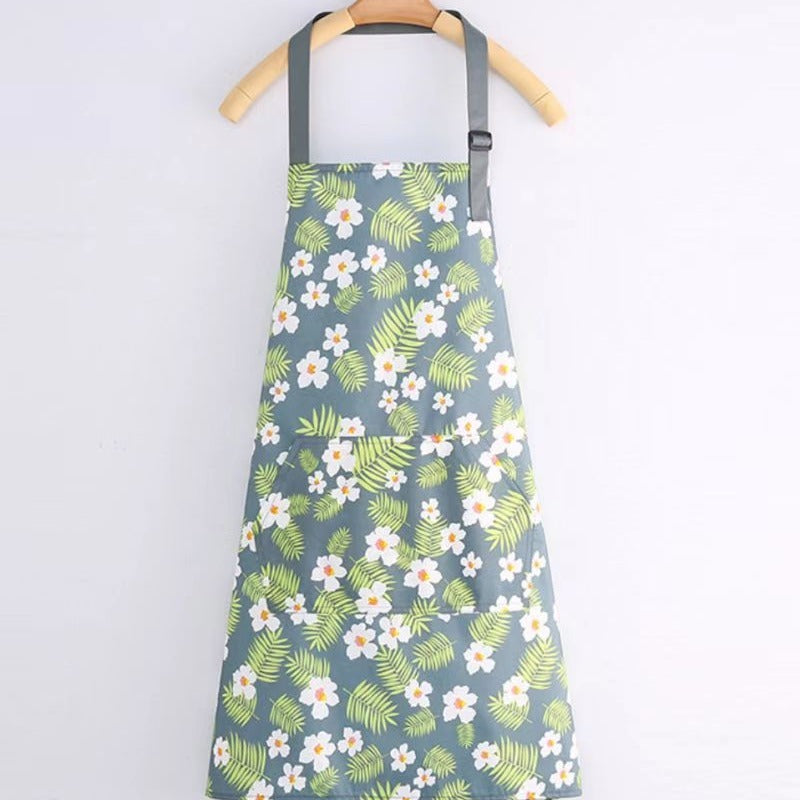 Waterproof Floral Print Apron for Gardening & Cooking