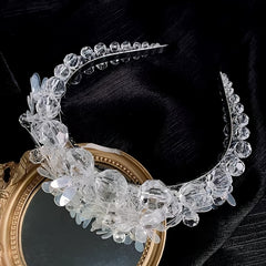 Faux Pearl Crystal Flower Hairband Sweet Headband Hair Accessories