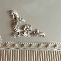 French Corner Flower Ceiling Decoration: PU Line Frame Combination Decor