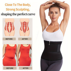Zipper Waist Trainer Tummy Wrap Tummy Control Belly Belt Women's Underwear