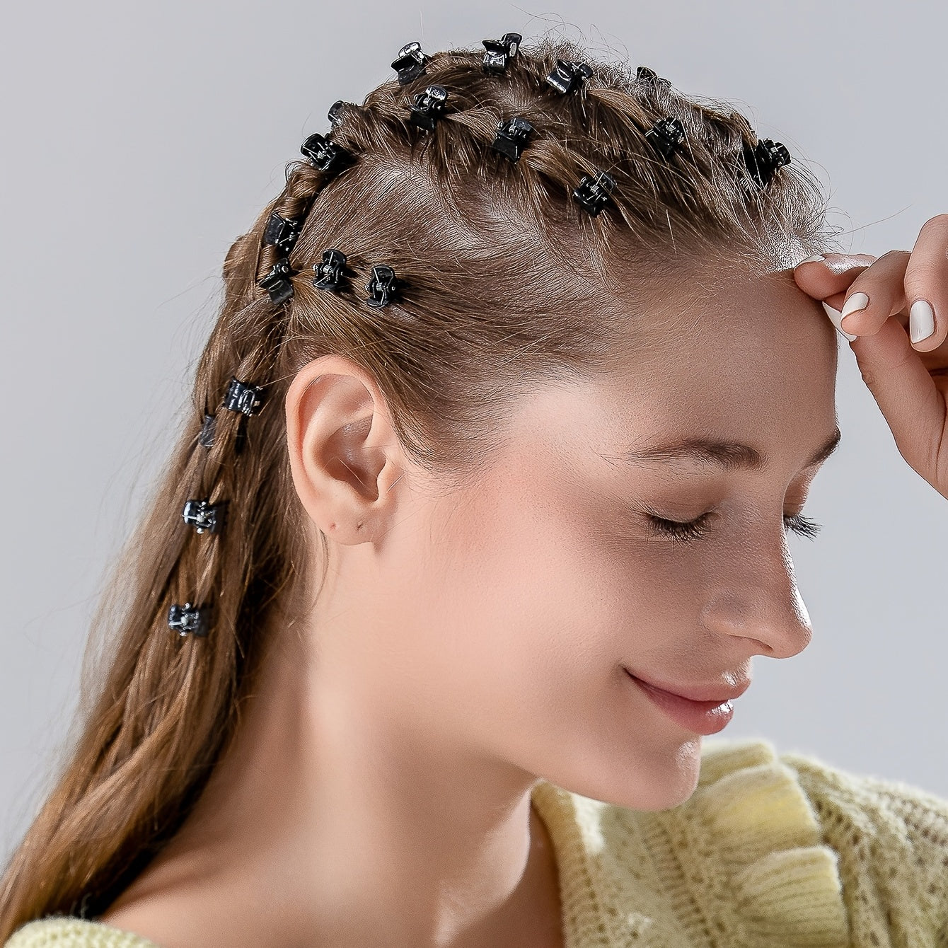 100pcs Mini Plastic Hair Claw Clip Women's Small Hair Accessories