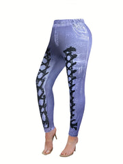 Denim Print Slim Fit Leggings