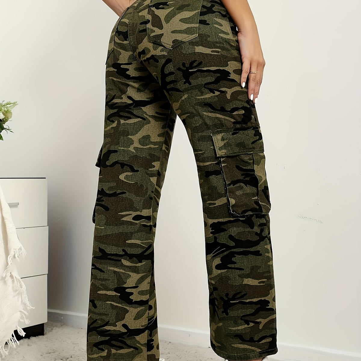 Y2K Camo Cargo Pants Vintage Style Women's Denim Jeans