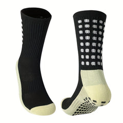 Anti-skid Silicone Football Socks - Breathable Mid-calf Socks
