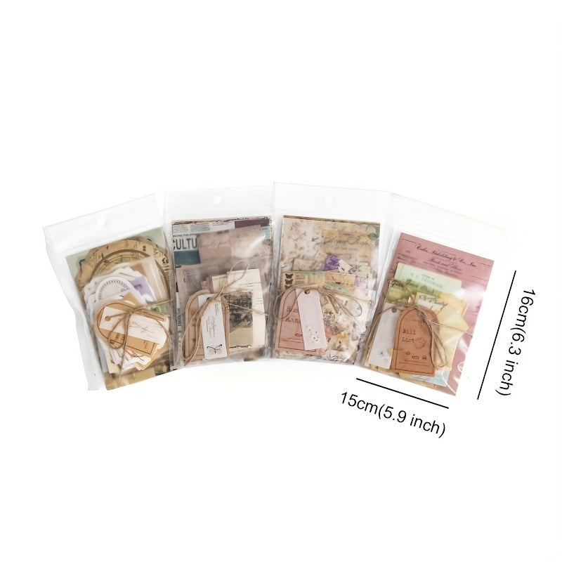 Vintage Flower & Butterfly Patterned Material Sheets