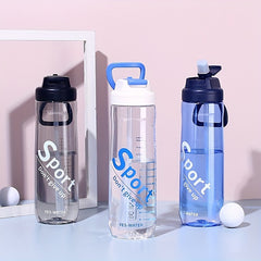 750ml Clear Leakproof Straw Tumbler Flip Top Water Bottle