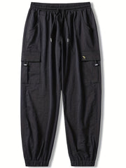 Men's Solid Drawstring Active Stretch Pants