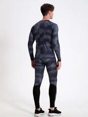 Men's Quick Dry Mesh Top & Leggings Set for Gym Training