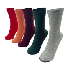 Women's Casual Solid Sports Socks - Comfortable & Breathable Mid Tube Crew Socks