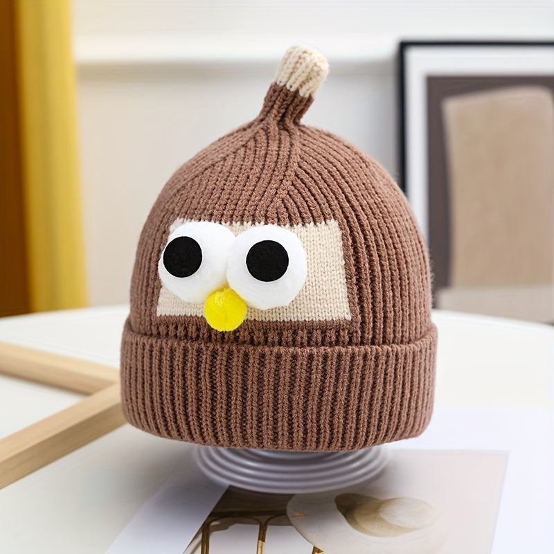 Bird Pattern Knitted Hat for Kids Under 8 Years Old - Baby Birthday Gift