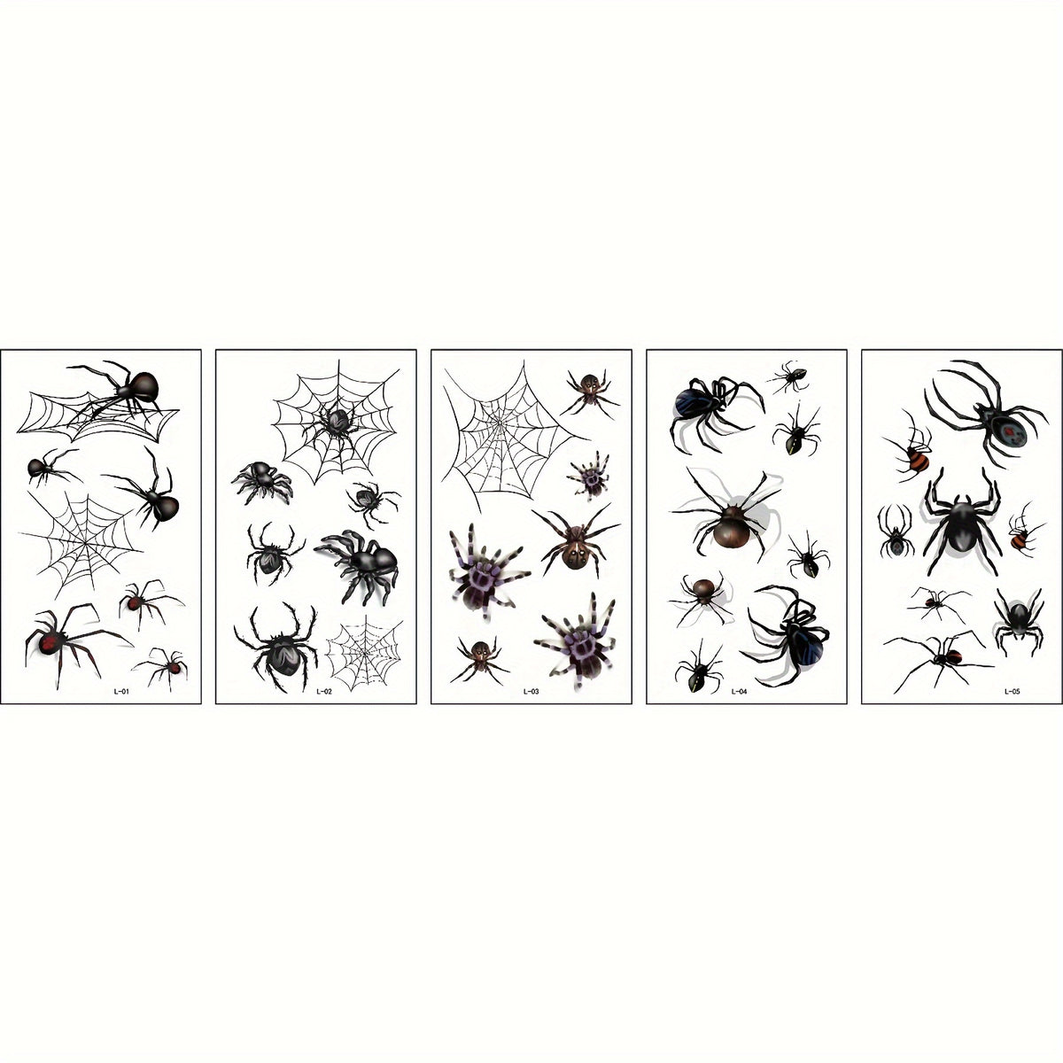 3D Spider Web Stickers - Halloween Spider Tattoo