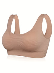 Textured Wireless Bras Comfortable & Stretchy Intimates Women's Lingerie