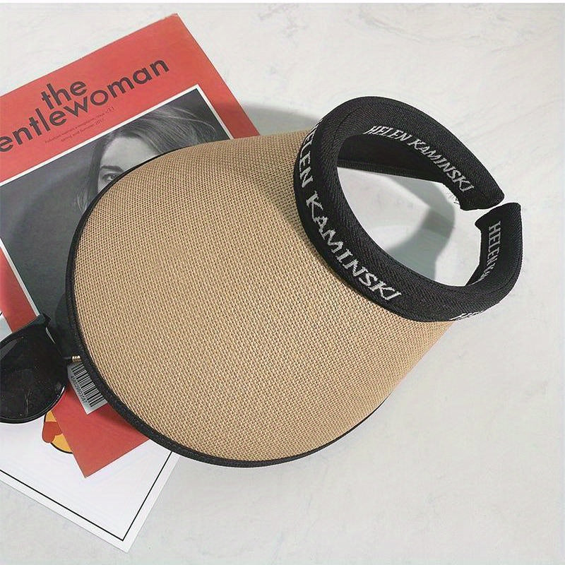 Women Sunshade Visor Hat Wide Brim UV Protection Travel Beach Hat