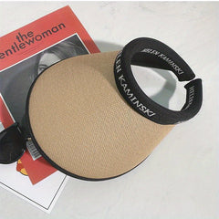 Women Sunshade Visor Hat Wide Brim UV Protection Travel Beach Hat