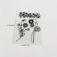 1pc Flower Stamp Painting Tools Silicone Transparent Stamp