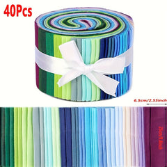 40pcs Cotton Fabric Quilting Strips Craft Fabric Bundle Patchwork Cotton
