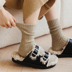 5 Pairs Solid Socks Comfy & Soft Women's Stockings
