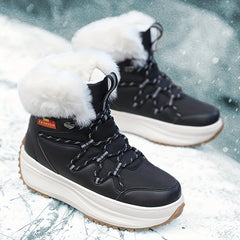 Plush Lined Thermal Snow Boots Chunky Non Slip Snow Shoes