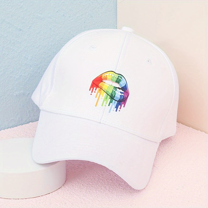 Colorful Lip Baseball Cap for Sun Protection