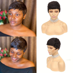 Short Curly Pixie Wig Natural Fluffy Wig for Daily Party Halloween