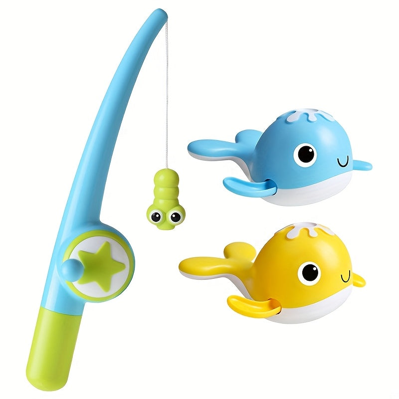 Spring Swimming Whale Bath Toy Set