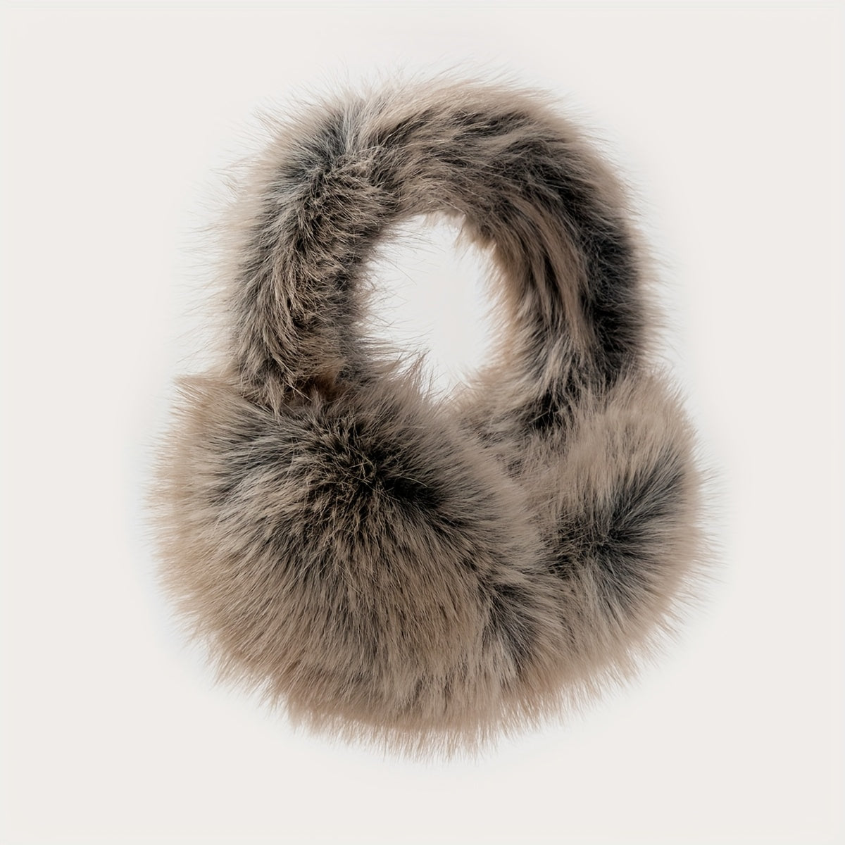 Women's Folding Frost Long Fur Warm Ear Muffs Adjustable Fit