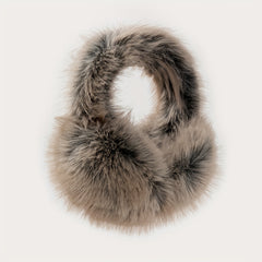 Women's Folding Frost Long Fur Warm Ear Muffs Adjustable Fit