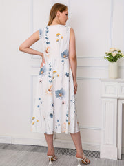  Floral Tank Dress & Cardigan Set