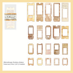 40pcs Time Series Journal Diary Decoration Material Pack