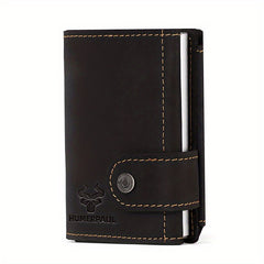 RFID Leather Money Clip Coin Pocket Men
