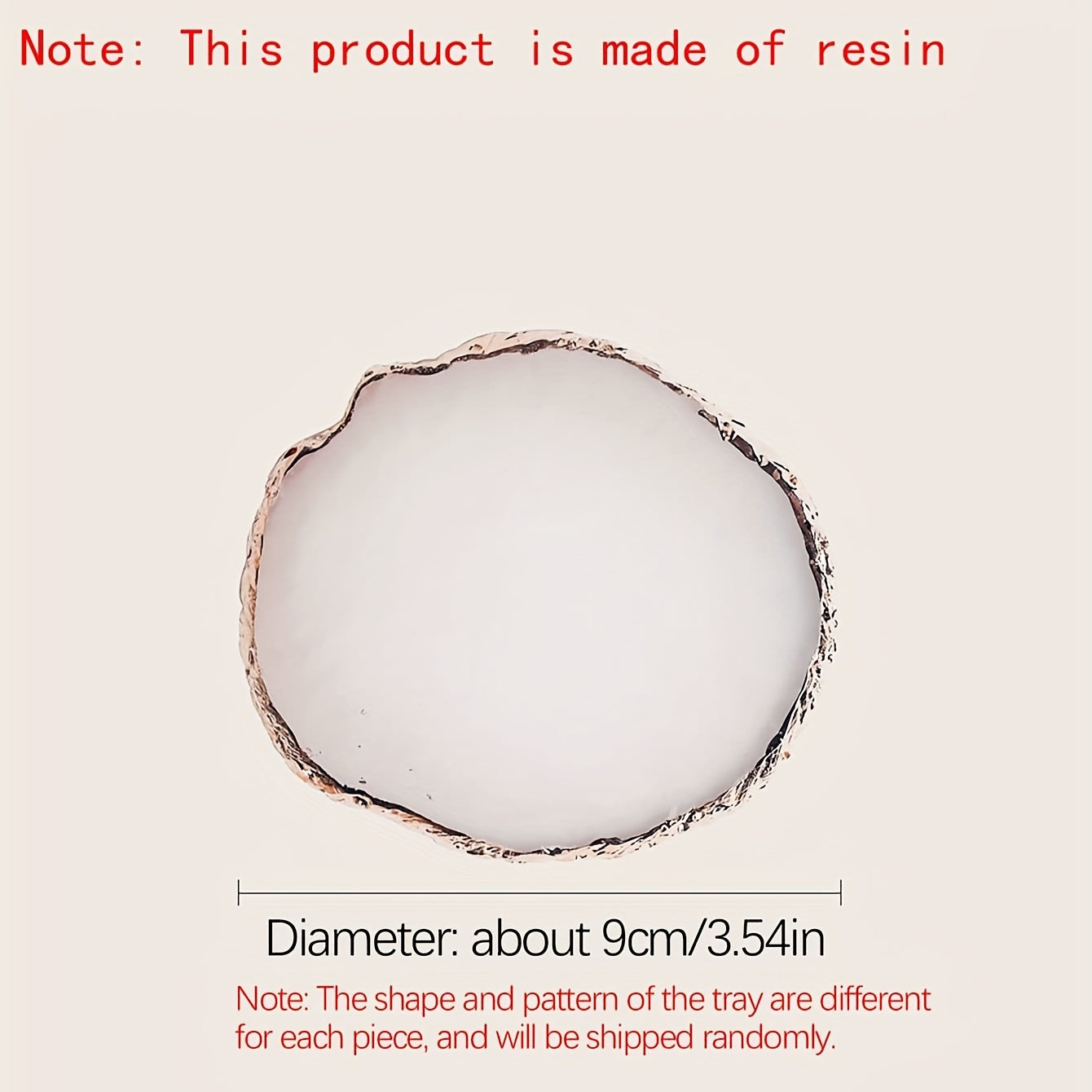 Round Jewelry Tray Resin Stone Creative Display Holder