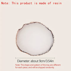 Round Jewelry Tray Resin Stone Creative Display Holder