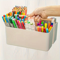 Portable Storage Basket Large Capacity Desk Organizer Pen Holder