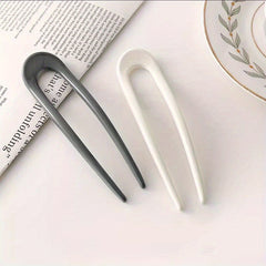 2pcs U Shaped Hair Pin Hair Bun Holder Hair Clip Hair Styling Accessories